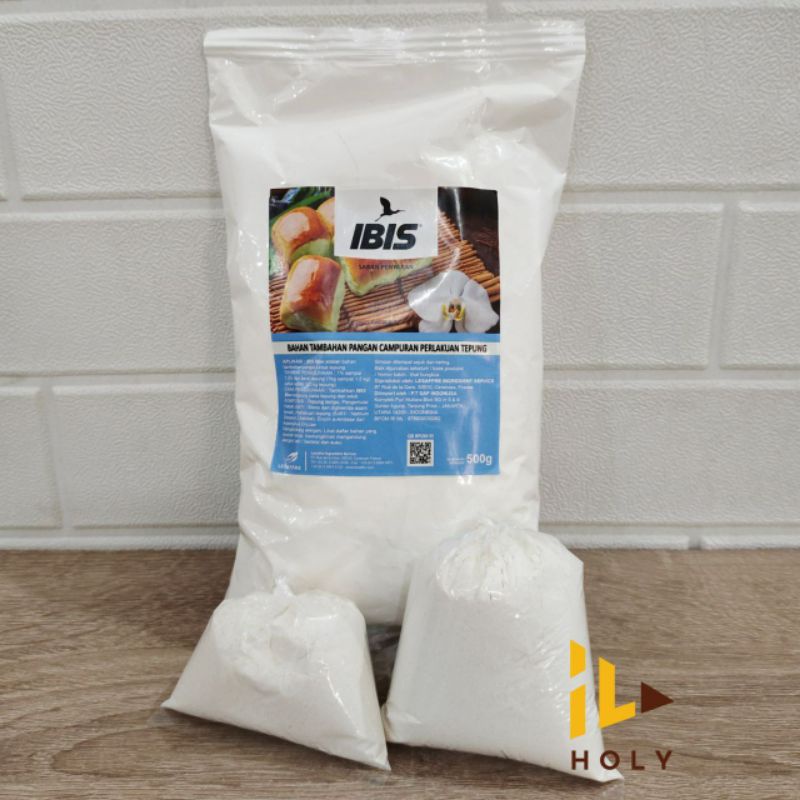 

Ibis Blue Repack 50gr & 100gr Pelembut Roti Pengempuk Bread Improver