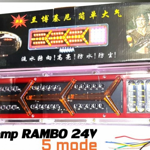 LAMPU STOP LAMP VARIASI LED TRUK PARKIR STOPLAMP RAMBO RUNNING 24 VOLT