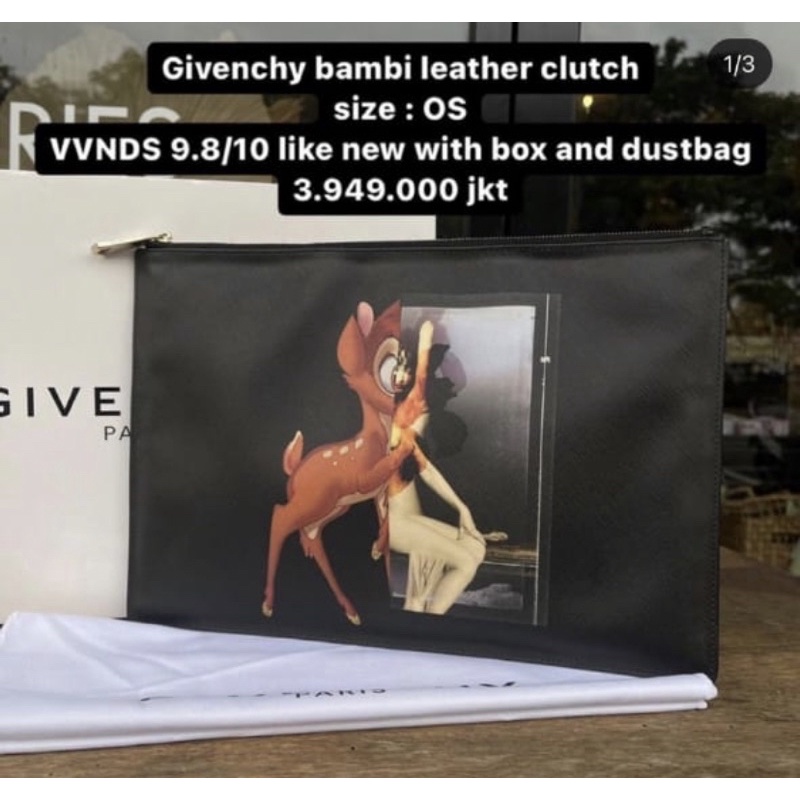 givenchy bambi leather clutch