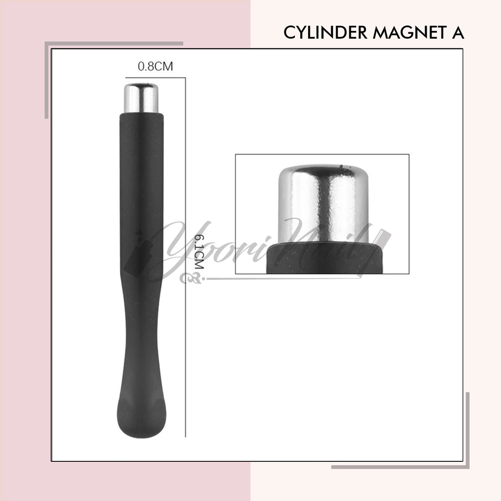 Cylinder magnetic stick magnet cat eye double headed magnet cateyes polish magnets