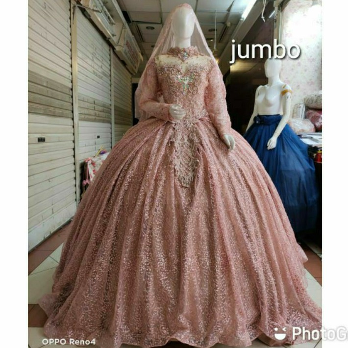 Jumbo Gaun Pengantin Terbaru Jumbo Gown Pengantin Modern Murah Mewah Shopee Indonesia