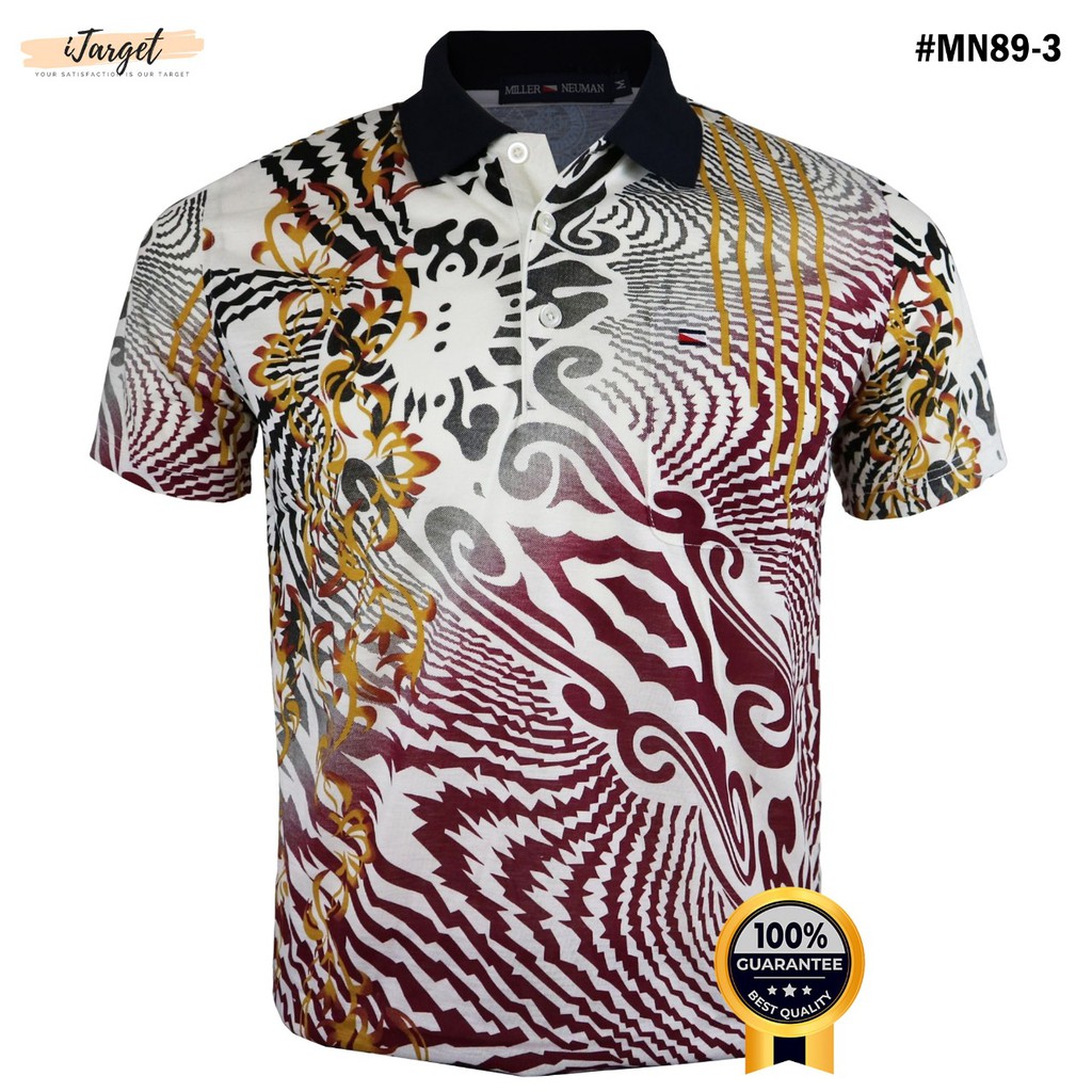 Miller Neuman Kaos Kerah Pria Bapak Dewasa Bahan Katun Berkantong MN-89