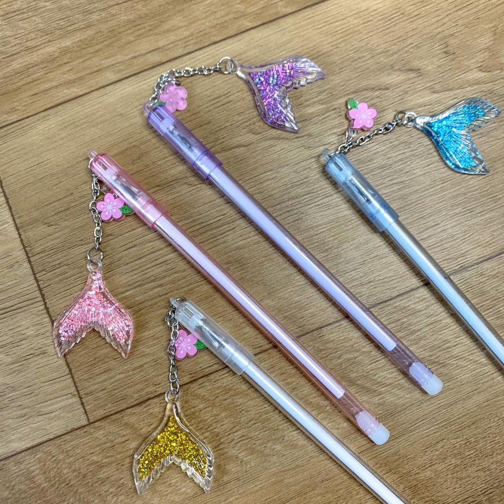 PEN GANTUNGAN EKOR MERMAID PULPEN GANTUNGAN WARNA UNIK IMPORT TERMURAH READY GROSIR COD BEST QUALITY-5