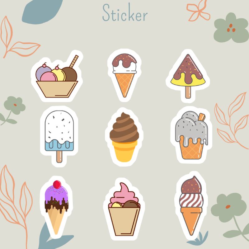 Memopads &amp; Sticker Ice Cream | Cetak sticker dan memopads murah