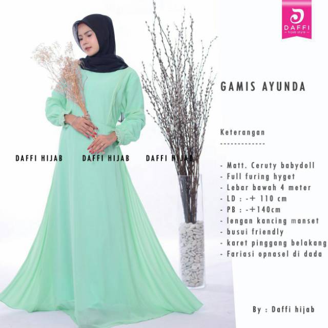 Gamis ayunda ori daffi hijab