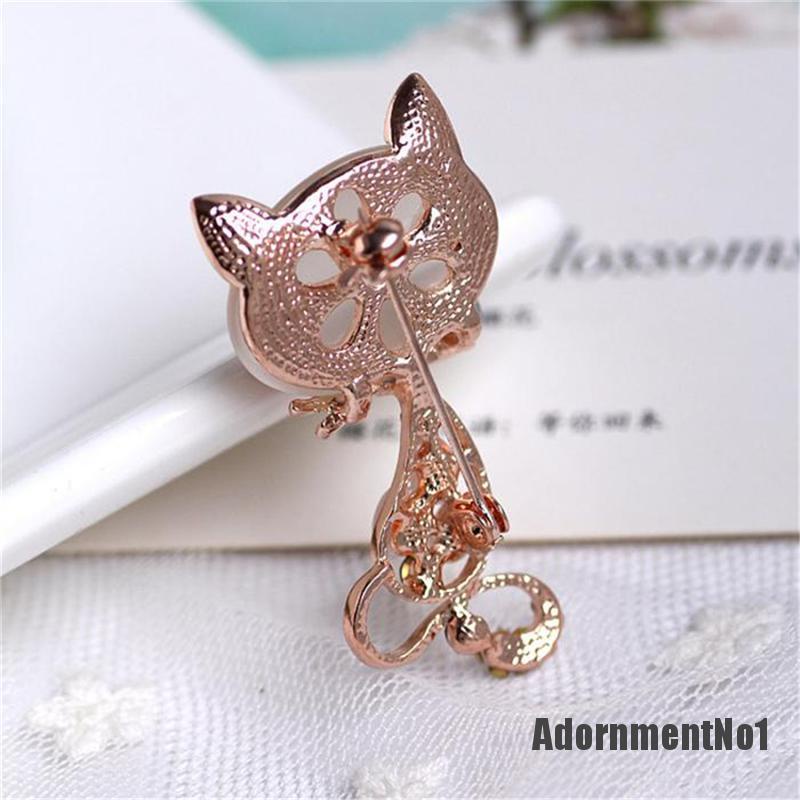 (Adornmentno1) Bros Pin Bentuk Rubah Opal Untuk Wanita