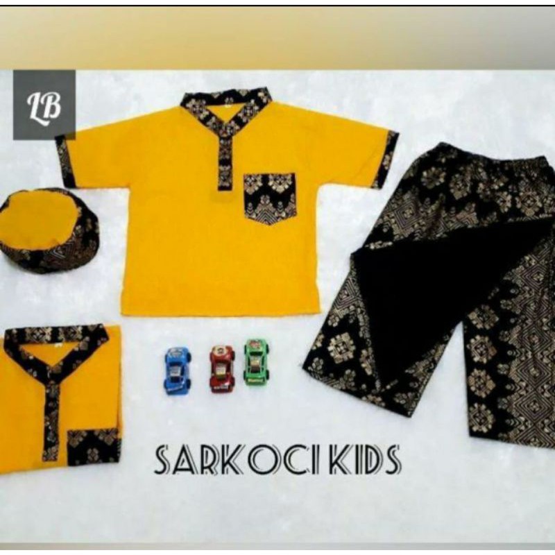 Sarkoci || Baju muslim || fashion anak || Baju lebaran || koko anak | peci | sarung instan | Seragam