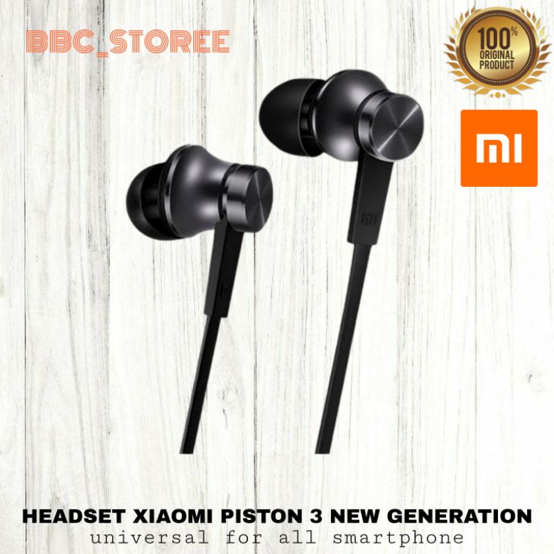 HEADSET EARPHONE XIAOMI PISTON 3 New Generation ORIGINAL 100%