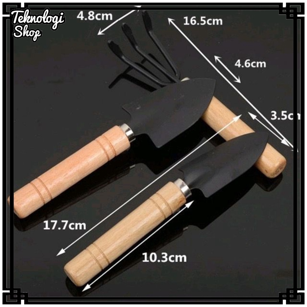 Sekop Garpu Cangkul Mini Set Sedang 3 in 1 Alat Berkebun / Garden Tools Peralatan Taman Gunting Dahan