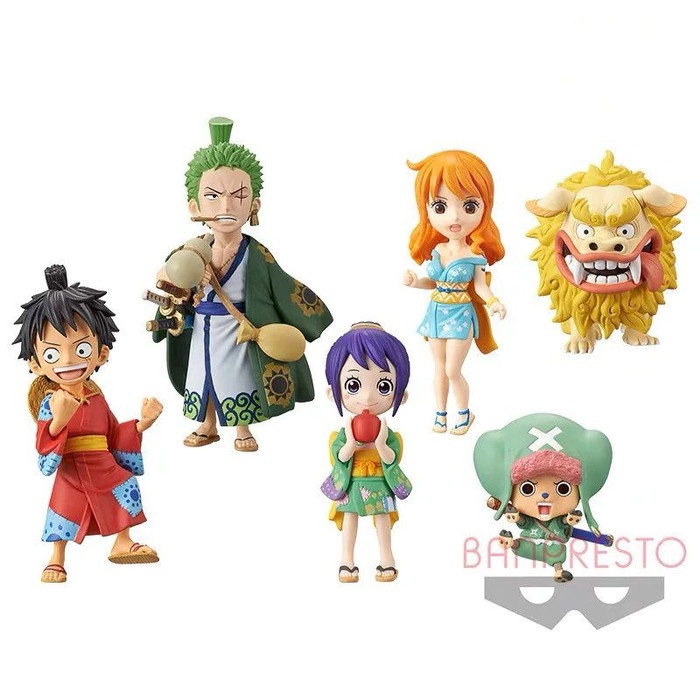 MAINAN & HOBI FIGURE WCF LUFFY ZORO NAMI WANO ONE PIECE FIGURE SET H150