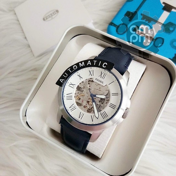 Suplier Jam Tangan Fossil Grant Automatic Blue Leather ME3111 Original