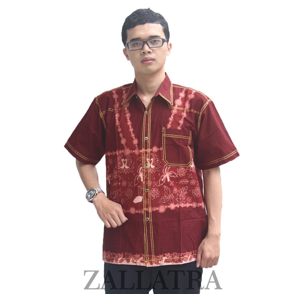 Model Kemeja Batik Pria Asli Jambi Berkualitas - Zallatra D8