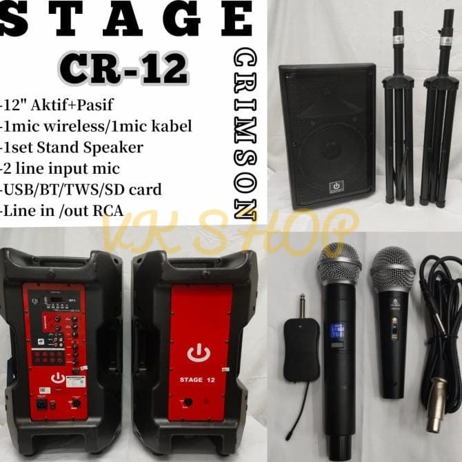 SPEAKER AKTIF PASIF CRIMSON STAGE 12 / STAGE12 ORIGINAL