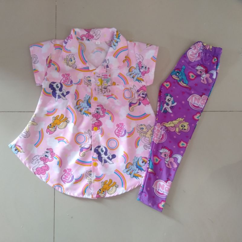 (COD) SET TUNIK KUDAPONY USIA 1-5 TH (PILIH WARNA)