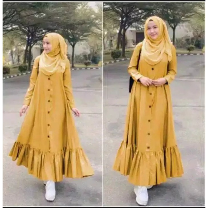 Baju Gamis Wanita Dewasa Terpopuler Peony dress &quot;wafa_collection01&quot;/L-XL