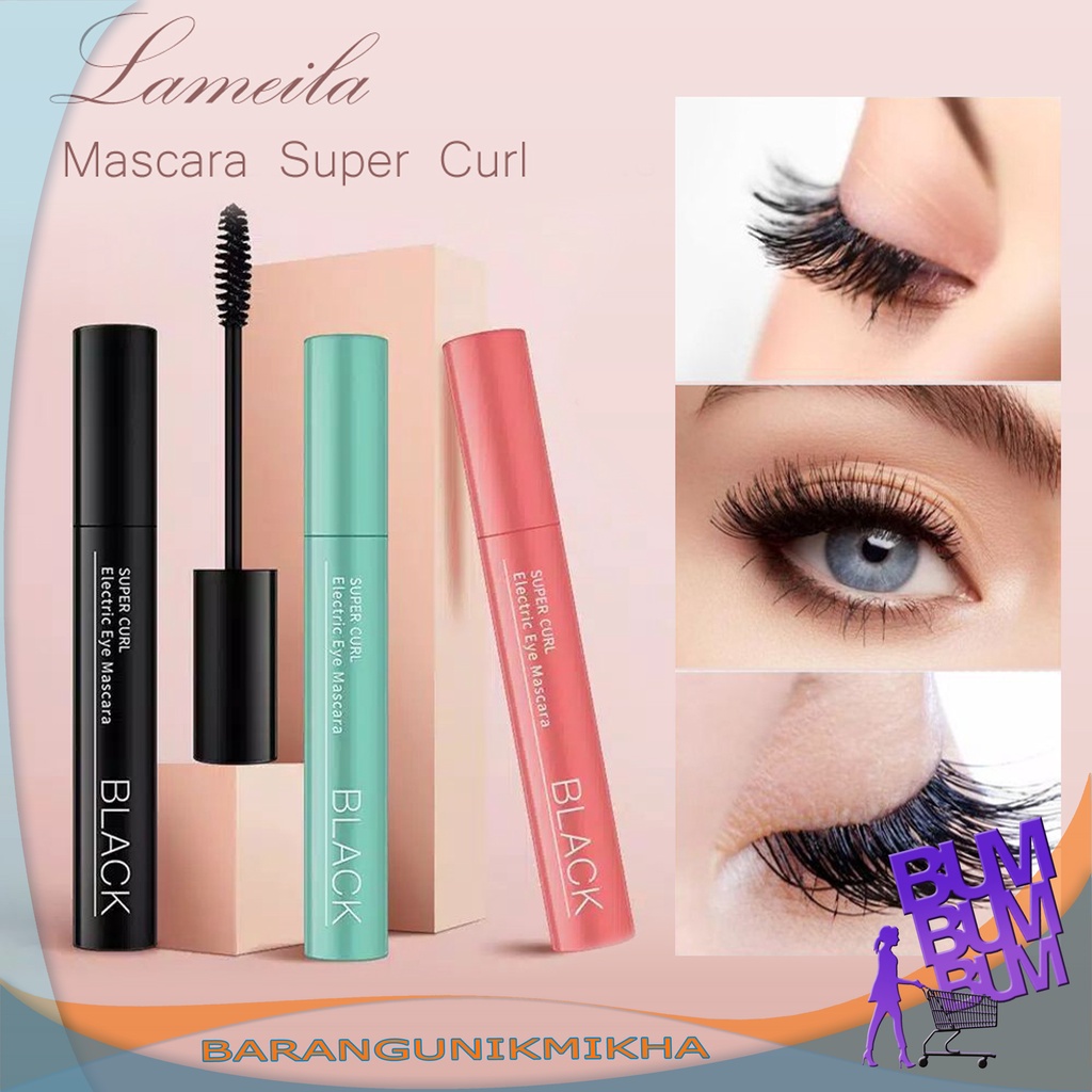 Lameila MASCARA 3D Keriting Tebal Super Curl WARNA HITAM - BUM