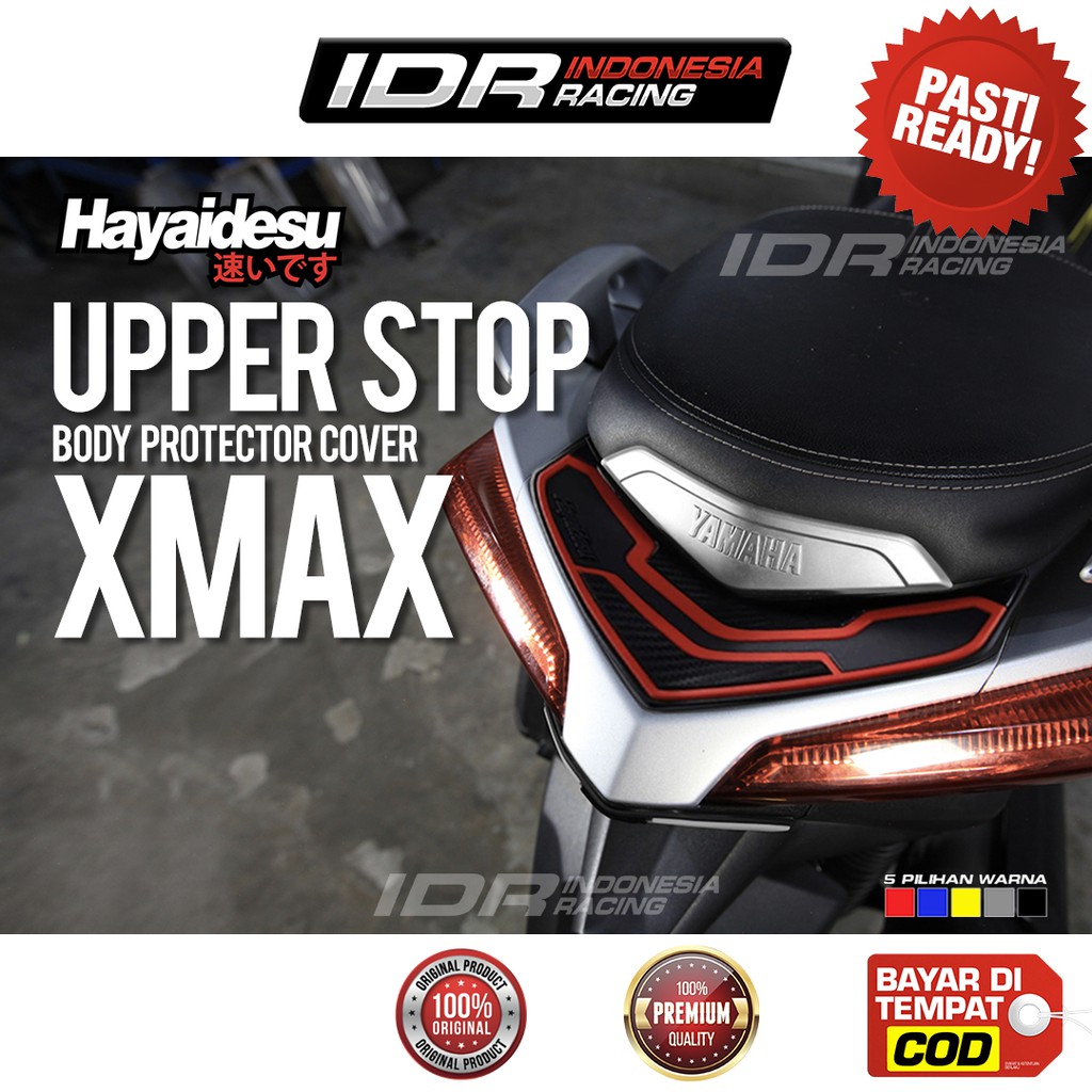 Hayaidesu XMAX Upper Stop Lamp Cover Atas Rem Belakang Body Protector Karet Variasi Aksesoris