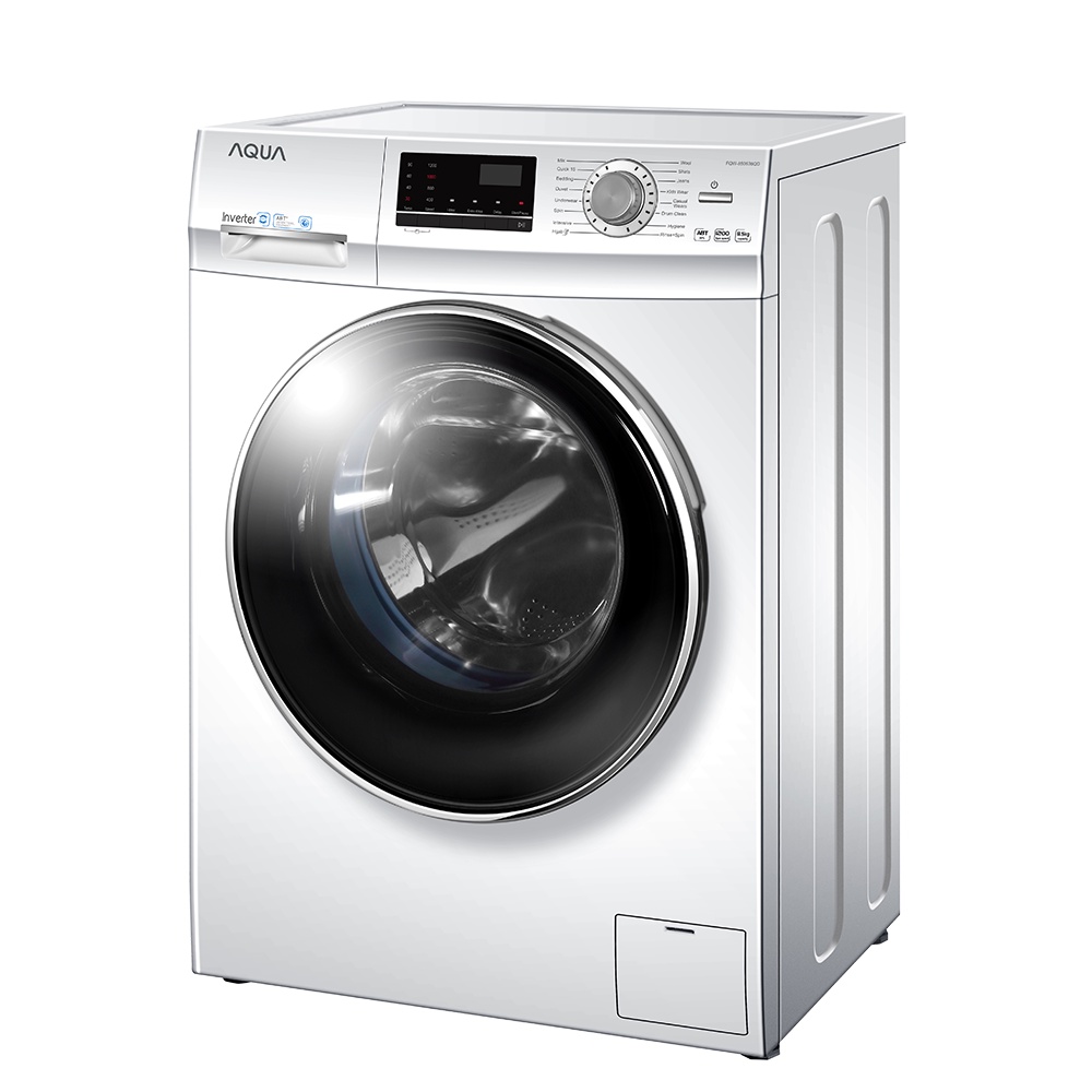 MESIN CUCI AQUA 1 TABUNG BUKAAN DEPAN FQW-850636QD FRONT LOADING 8,5 KG HIJAB MODE GARANSI RESMI 850