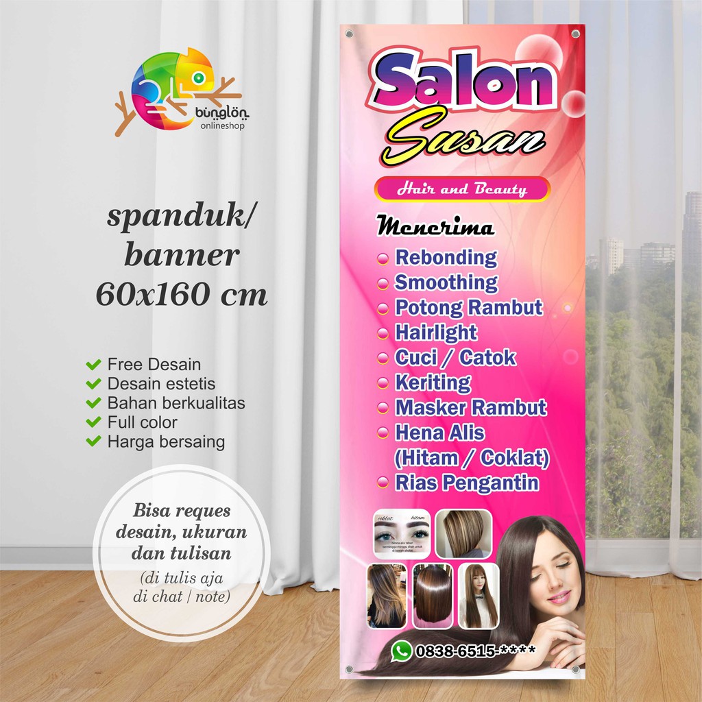 Jual Spanduk Banner Berdiri Salon Shopee Indonesia