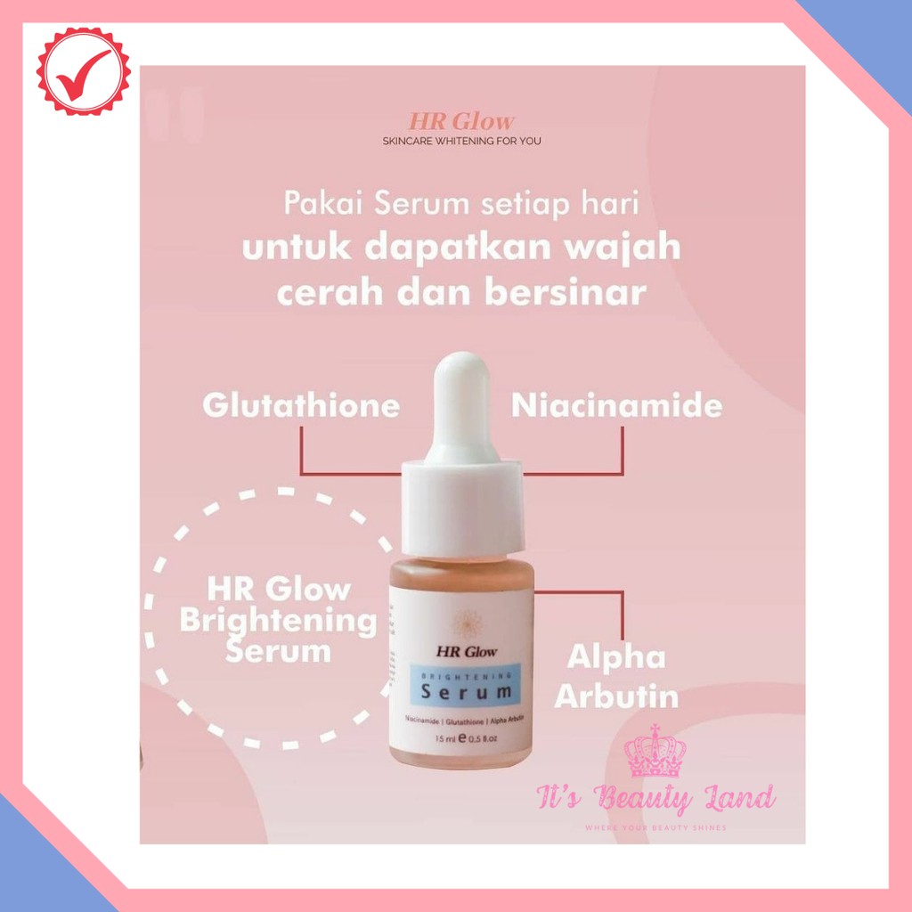 HR Glow Serum Brightening Glutathione + niacinamide 15ML