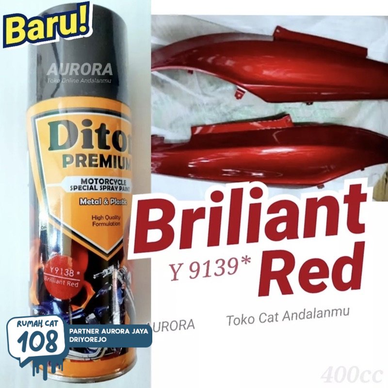 

Rumah Cat - DITON PREMIUM BRILIANT RED Y9139 pilok pilox pylox cat semprot motor sepeda | Rumah Cat Mobil dan Motol