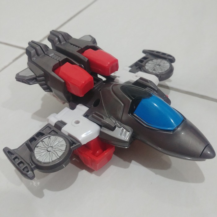 Robot Tobot Mini Mach W Ii 2 Gray Pesawat Jet Mainan Anak Kado Hadiah