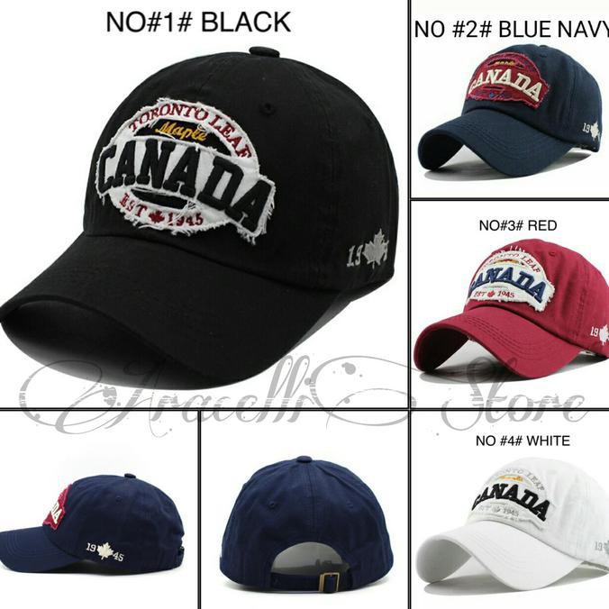 Barang Berkualitas topi basseball..> Topi Baseball Caps Import Murah / Topi Canada 1945 Casual Pria