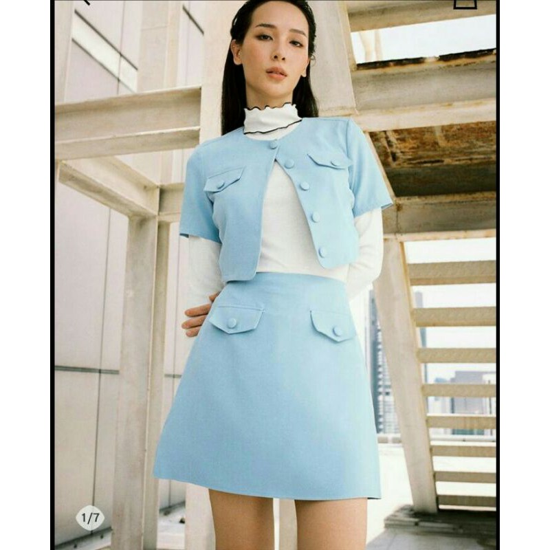 Pomelo buttoned skirt