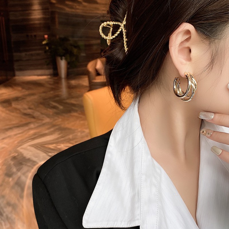 Anting Tusuk Sterling Silver 925 Desain Drama Untuk Wanita