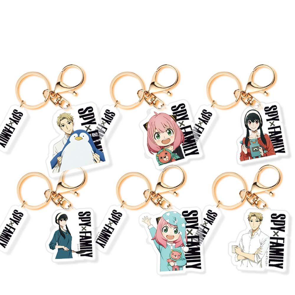 [Elegan] Anime SPY X FAMILY Keyring Charm Loyor Key Ring Holder Liontin Yor Forger Loid Key Chain