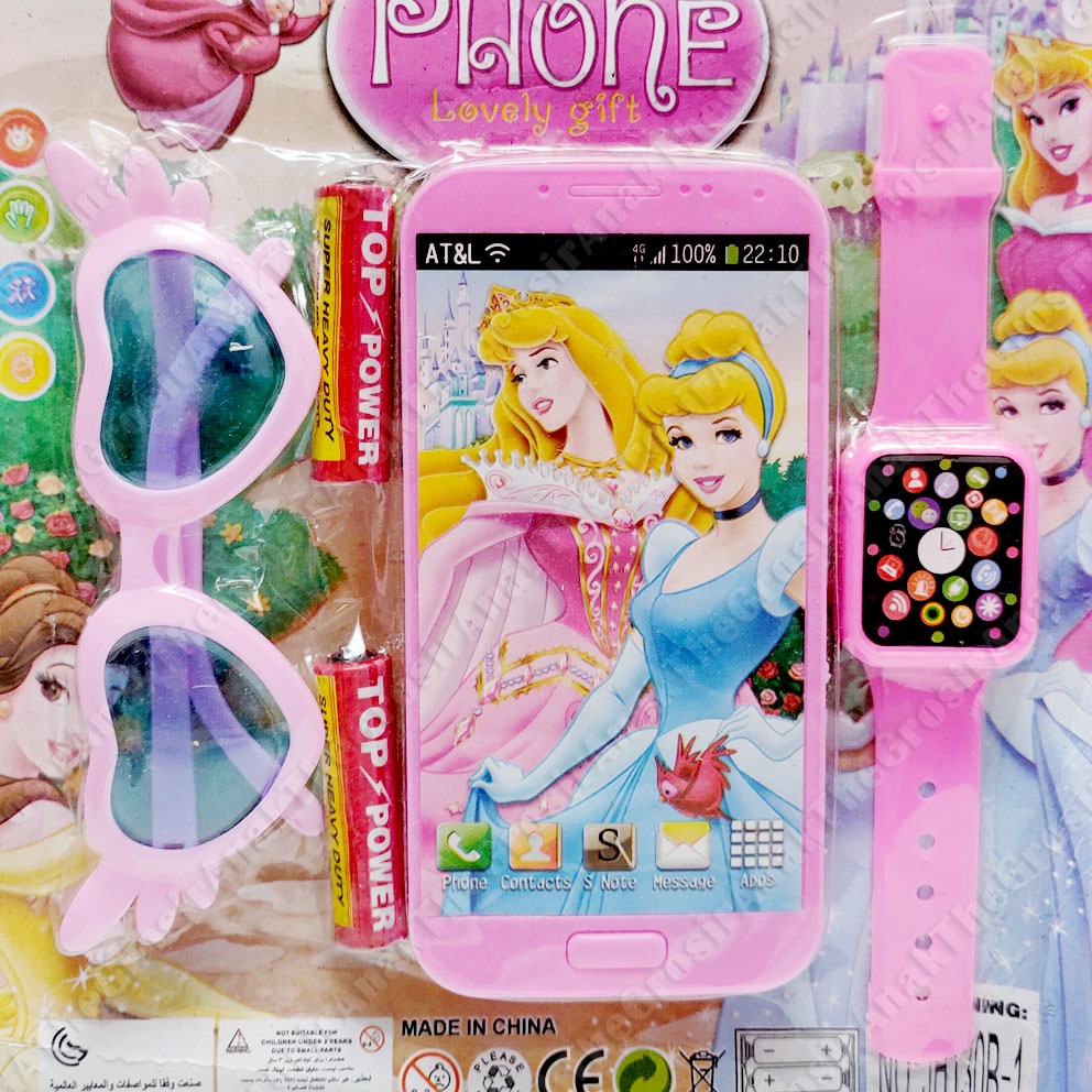 Hp Jam Tangan Kacamata Karakter Mainan Telepon Princess Frozen Hello Kitty Spiderman Cars