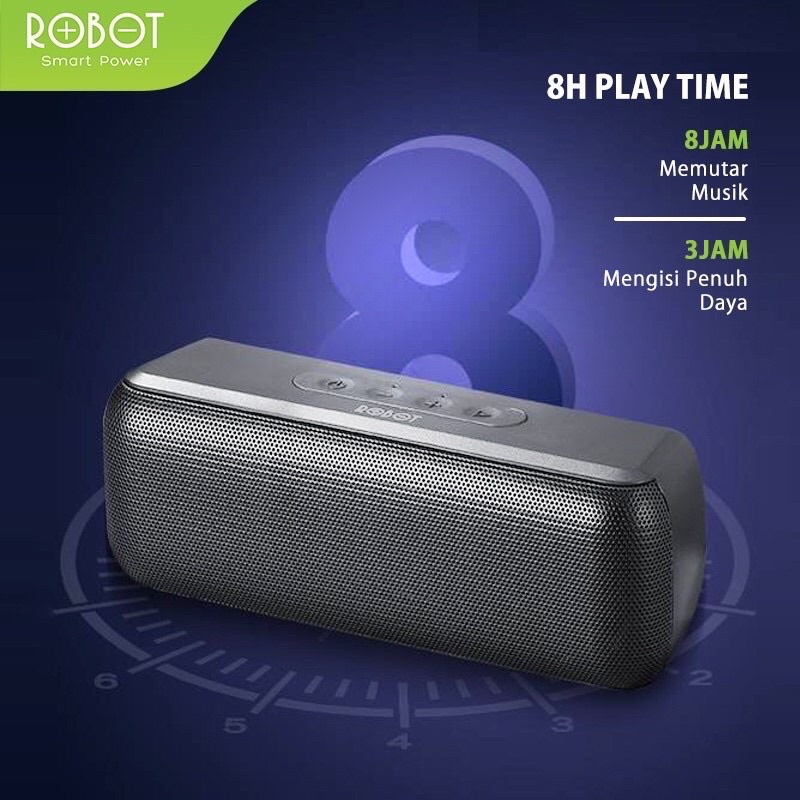 Robot RB220 Speaker Bluetooth 5.0 Powerful Sound Portable True Wireless  Garansi Original Resmi