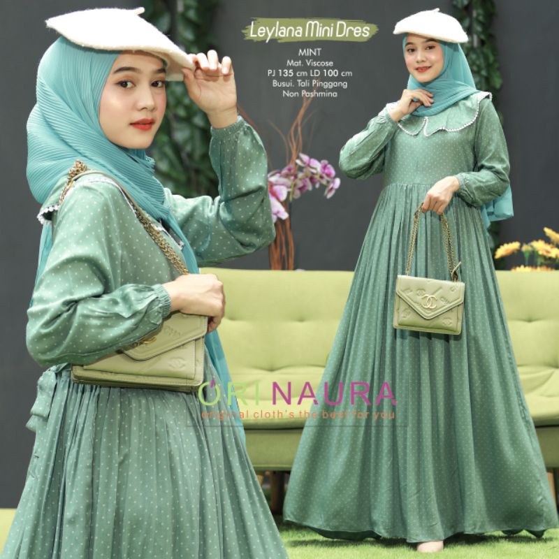 LEYLANA MINI DRESS BY ORI NAURA (100% REAL PICT BERLABEL ORI NAURA)