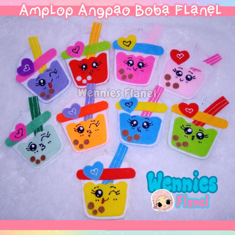 Amplop Angpao Flanel Boba