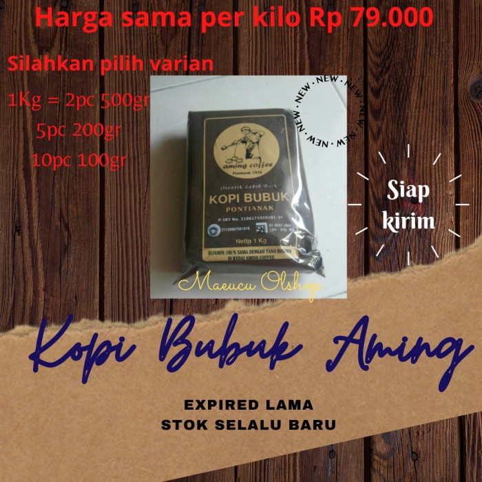 

Kopi Bubuk Aming Coffee Khas Pontianak 1 Kg 1 Kilo 1000 Gr Asli