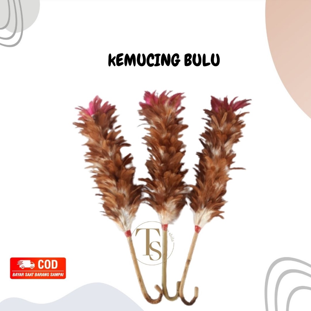 Kemoceng Mini Unik Bulu Ayam Pilihan
