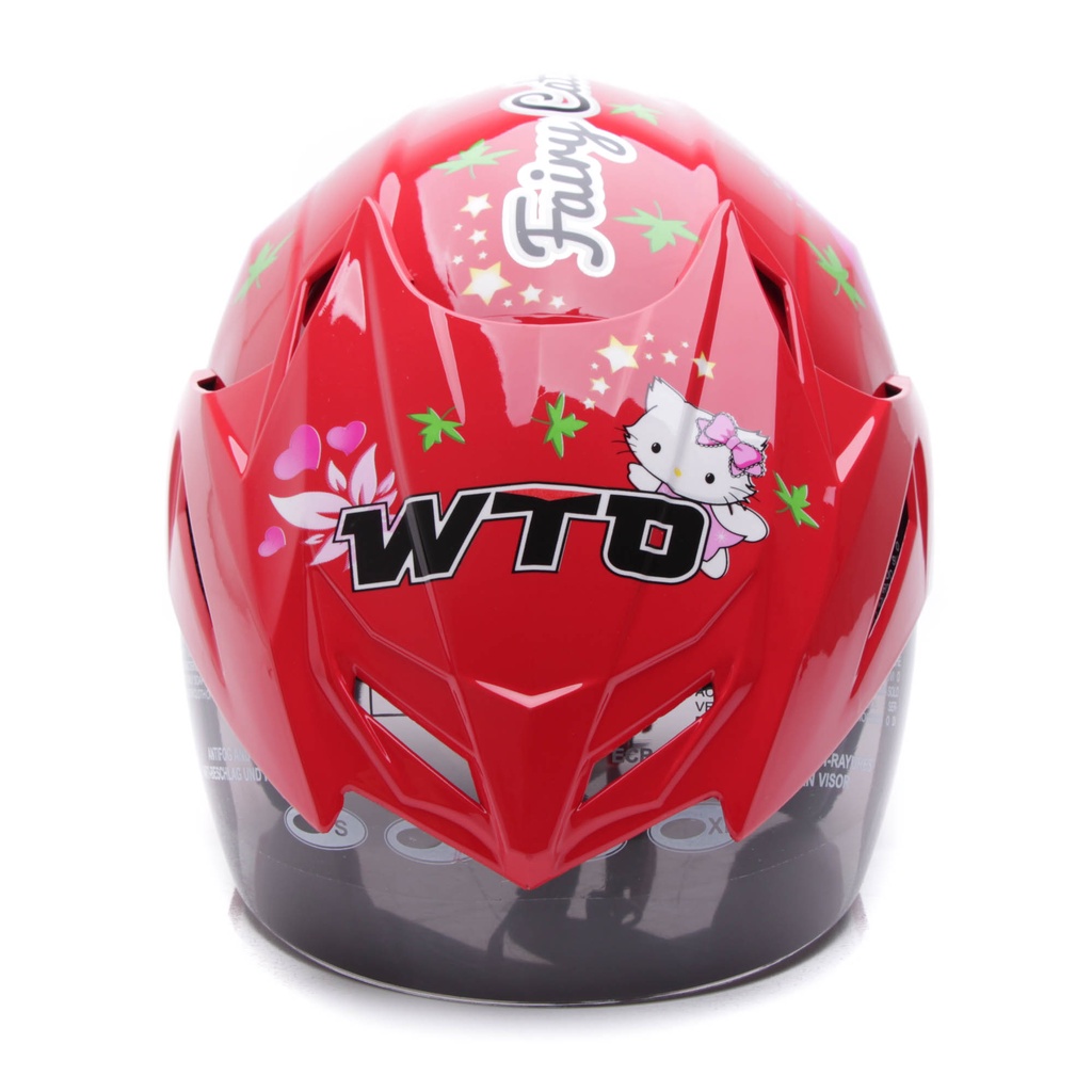 Helm WTO Z1R Pet - Fairy Catty - Merah - Half Face ALL SIZE