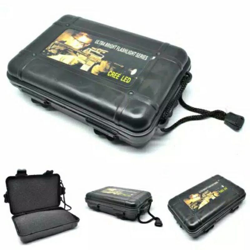 Box Kotak Tempat Penyimpanan Plastik Senter LED Tebal Waterproof