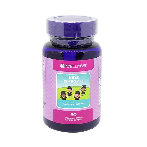 WELLNESS KIDS OMEGA 3 FISH OIL isi 30 Softgels - Meningkatkan Daya Tahan Tubuh - Minyak Ikan OMEGA3