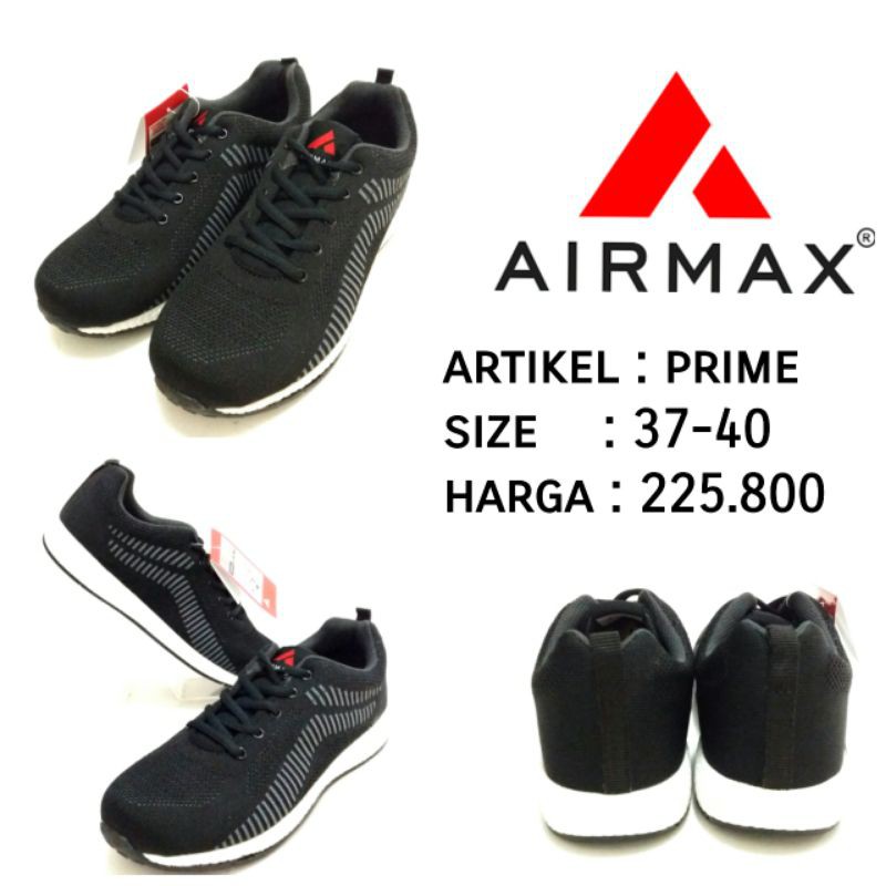 SEPATU SEKOLAH UNISEX HITAM PUTIH AIRMAX SIZE 37-40