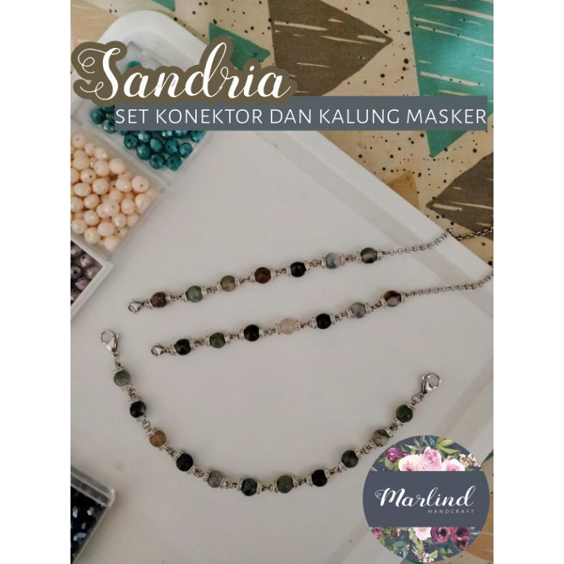 set kalung dan konektor masker, masker strap, penghubung masker
