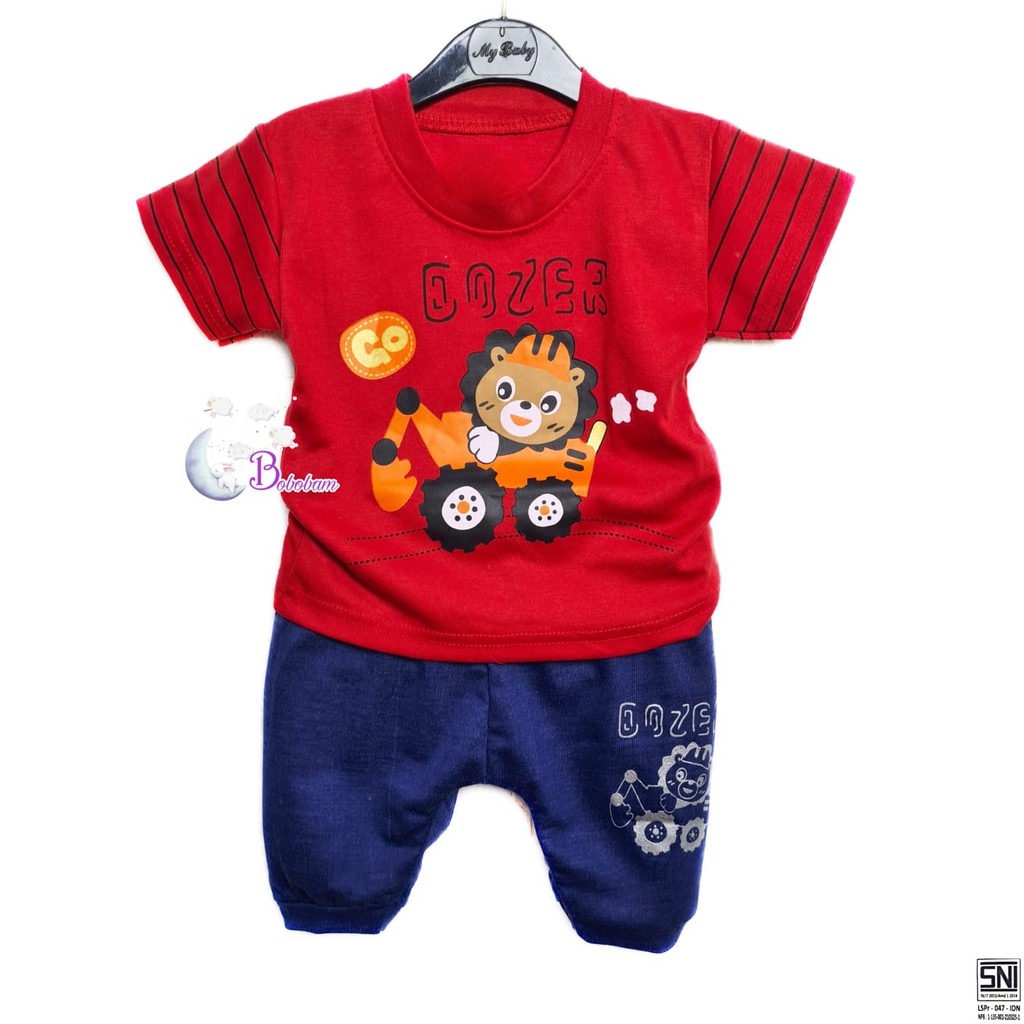 BOBOBAM BAJU BAYI ECER CASUAL KASUAL SETELAN ANAK HEWAN SINGA HARGA GROSIR