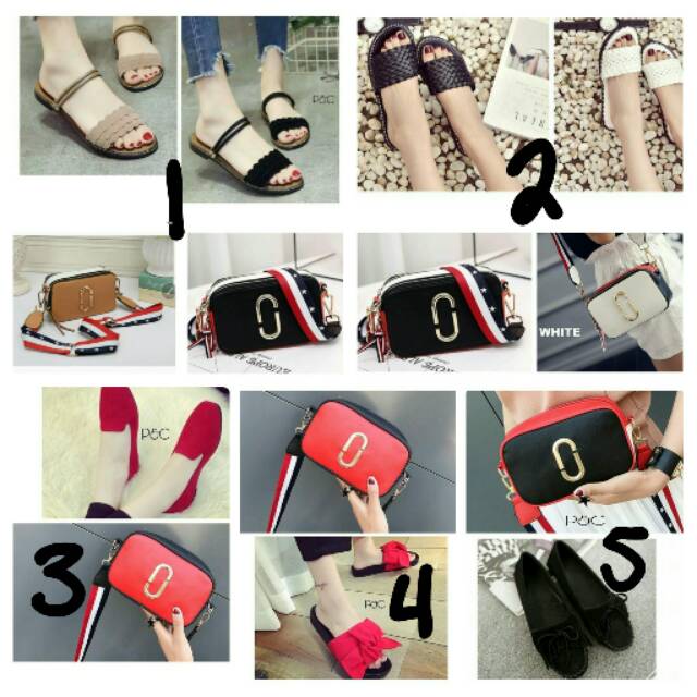 Satu set tas +sandal