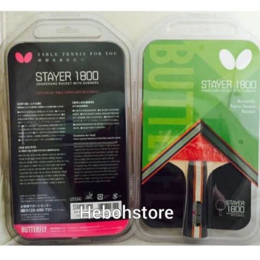 ORIGINAL  Bat-bet-bat Pingpong tenis meja Butterfly Stayer 1800