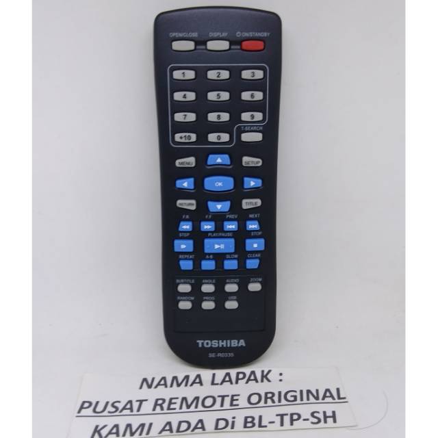 REMOTE REMOT DVD TOSHIBA SE-R0335 ORIGINAL ASLI