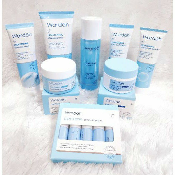 WARDAH PAKET LIGHTENING SERIES 8 ITEM ~ WARDAH ORIGINAL 100 %