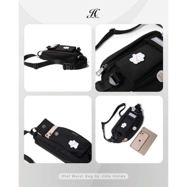 JIMS HONEY JH OLAF OLAV WAIST BAG WAISTBAG CEWEK COWOK ANAK LAKI PEREMPUAN PRIA WANITA KADO ULTAH ANNIVERSARY PACAR ISTRI CEWEK PEREMPUAN UNIK ELEGANT CANTIK MURAH FEMINIM