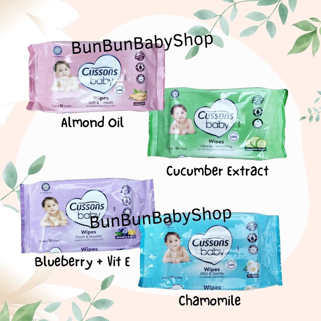 Cussons Wipes Tissue Basah Tisu Baby Wipe Tissu Newborn Perlengkapan Bayi Baru Lahir New Born 50 S Murah Mandi Ganti Popok Peralatan BunBunBabyShop