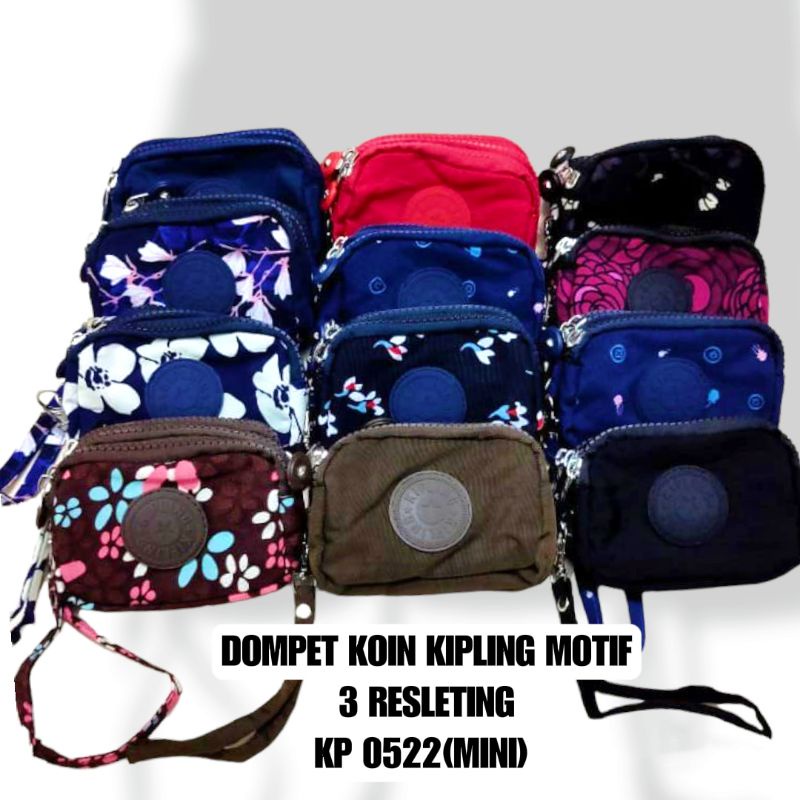 MURAH DOMPET KOIN KIPLING MOTIF KUNCI MINI KPG 3 RESLETING