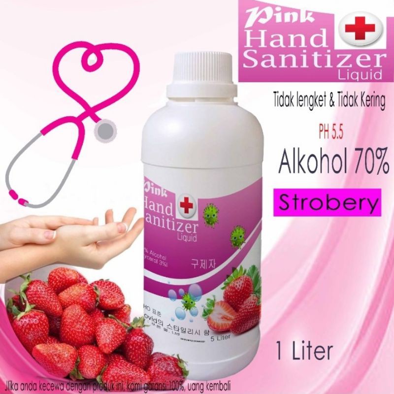 

Hand Sanitizer 1 L cair corean pink tidak lengket di tangan RS1423